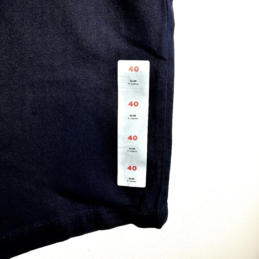 Old Navy #549103 Slim Built-in Flex Rotation Navy Blue Chino Shorts NWT - Picture 8 of 11